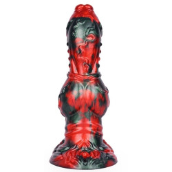 MONSTERED Gode Florix 20 x 7cm Noir et Rouge